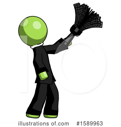 Royalty-Free (RF) Green Design Mascot Clipart Illustration by Leo Blanchette - Stock Sample #1589963