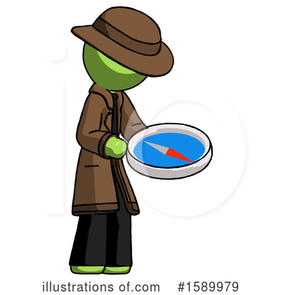 Royalty-Free (RF) Green Design Mascot Clipart Illustration by Leo Blanchette - Stock Sample #1589979