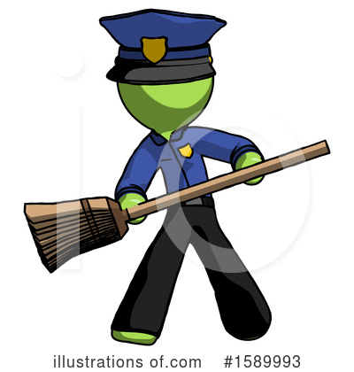 Royalty-Free (RF) Green Design Mascot Clipart Illustration by Leo Blanchette - Stock Sample #1589993