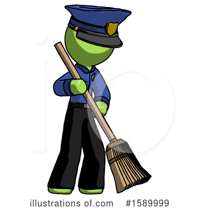 Royalty-Free (RF) Green Design Mascot Clipart Illustration by Leo Blanchette - Stock Sample #1589999