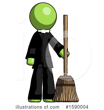 Royalty-Free (RF) Green Design Mascot Clipart Illustration by Leo Blanchette - Stock Sample #1590004