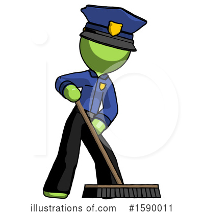 Royalty-Free (RF) Green Design Mascot Clipart Illustration by Leo Blanchette - Stock Sample #1590011