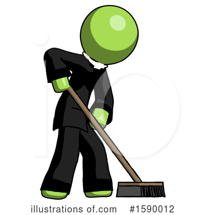 Royalty-Free (RF) Green Design Mascot Clipart Illustration by Leo Blanchette - Stock Sample #1590012
