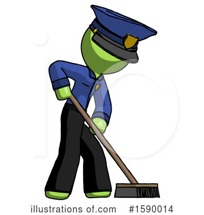 Royalty-Free (RF) Green Design Mascot Clipart Illustration by Leo Blanchette - Stock Sample #1590014