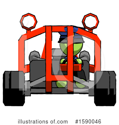 Royalty-Free (RF) Green Design Mascot Clipart Illustration by Leo Blanchette - Stock Sample #1590046