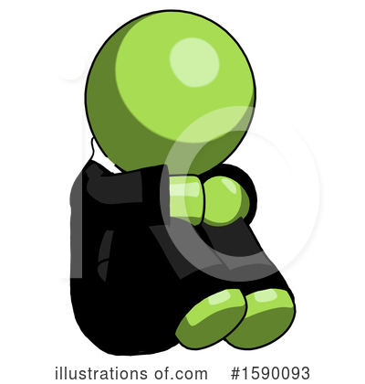 Royalty-Free (RF) Green Design Mascot Clipart Illustration by Leo Blanchette - Stock Sample #1590093