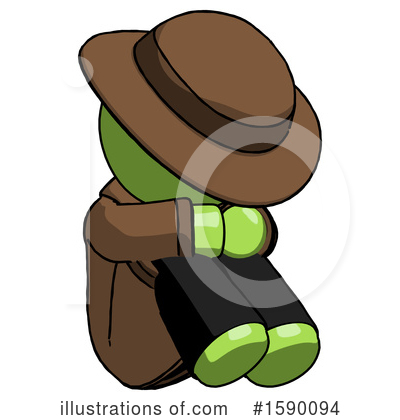 Royalty-Free (RF) Green Design Mascot Clipart Illustration by Leo Blanchette - Stock Sample #1590094