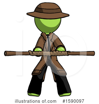 Royalty-Free (RF) Green Design Mascot Clipart Illustration by Leo Blanchette - Stock Sample #1590097