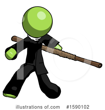 Royalty-Free (RF) Green Design Mascot Clipart Illustration by Leo Blanchette - Stock Sample #1590102