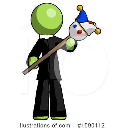 Royalty-Free (RF) Green Design Mascot Clipart Illustration by Leo Blanchette - Stock Sample #1590112