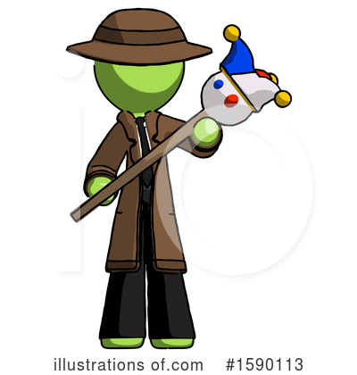 Royalty-Free (RF) Green Design Mascot Clipart Illustration by Leo Blanchette - Stock Sample #1590113