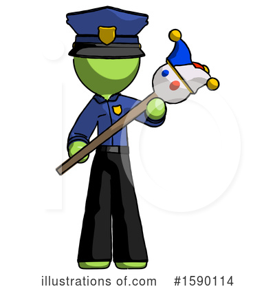 Royalty-Free (RF) Green Design Mascot Clipart Illustration by Leo Blanchette - Stock Sample #1590114