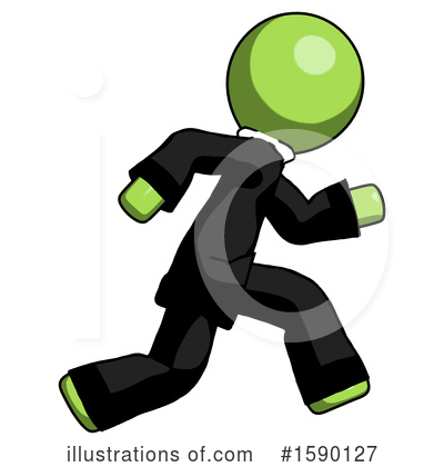 Royalty-Free (RF) Green Design Mascot Clipart Illustration by Leo Blanchette - Stock Sample #1590127