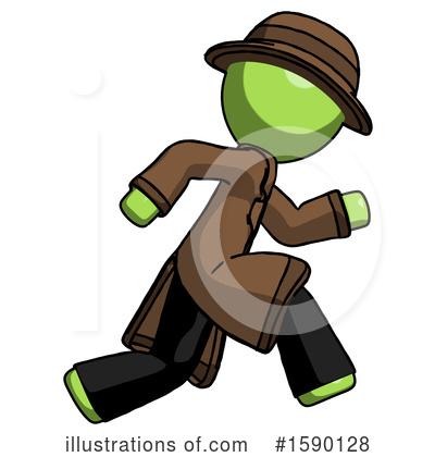 Royalty-Free (RF) Green Design Mascot Clipart Illustration by Leo Blanchette - Stock Sample #1590128