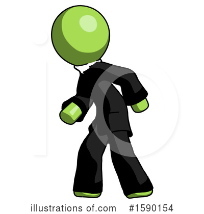 Royalty-Free (RF) Green Design Mascot Clipart Illustration by Leo Blanchette - Stock Sample #1590154