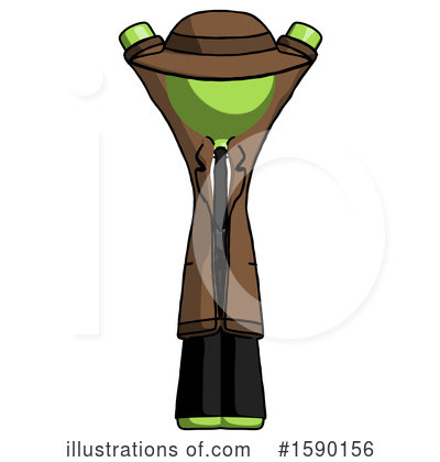 Royalty-Free (RF) Green Design Mascot Clipart Illustration by Leo Blanchette - Stock Sample #1590156