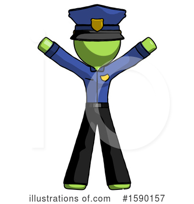 Royalty-Free (RF) Green Design Mascot Clipart Illustration by Leo Blanchette - Stock Sample #1590157