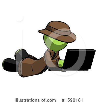 Royalty-Free (RF) Green Design Mascot Clipart Illustration by Leo Blanchette - Stock Sample #1590181