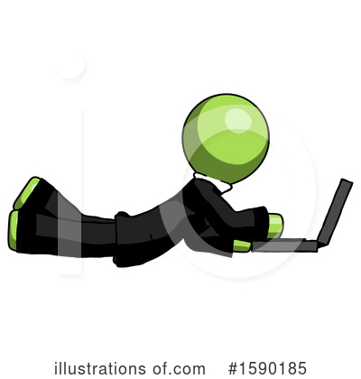Royalty-Free (RF) Green Design Mascot Clipart Illustration by Leo Blanchette - Stock Sample #1590185