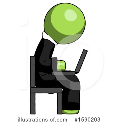 Royalty-Free (RF) Green Design Mascot Clipart Illustration by Leo Blanchette - Stock Sample #1590203