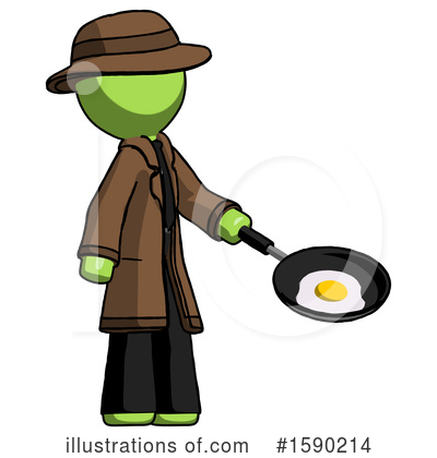 Royalty-Free (RF) Green Design Mascot Clipart Illustration by Leo Blanchette - Stock Sample #1590214
