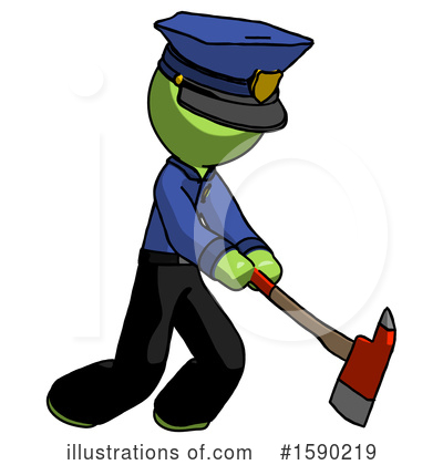 Royalty-Free (RF) Green Design Mascot Clipart Illustration by Leo Blanchette - Stock Sample #1590219