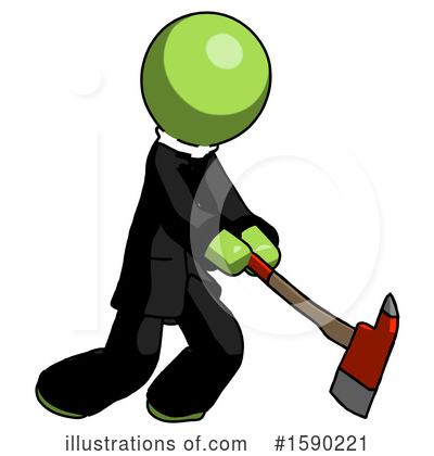 Royalty-Free (RF) Green Design Mascot Clipart Illustration by Leo Blanchette - Stock Sample #1590221
