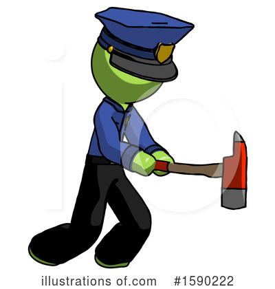 Royalty-Free (RF) Green Design Mascot Clipart Illustration by Leo Blanchette - Stock Sample #1590222