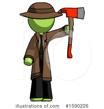 Royalty-Free (RF) Green Design Mascot Clipart Illustration by Leo Blanchette - Stock Sample #1590226