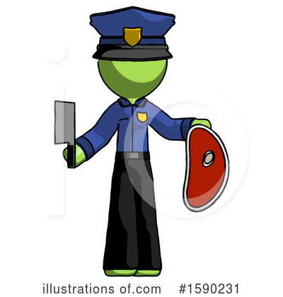 Royalty-Free (RF) Green Design Mascot Clipart Illustration by Leo Blanchette - Stock Sample #1590231