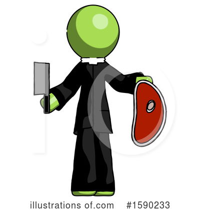 Royalty-Free (RF) Green Design Mascot Clipart Illustration by Leo Blanchette - Stock Sample #1590233