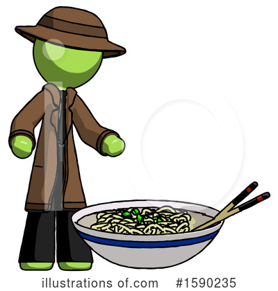 Royalty-Free (RF) Green Design Mascot Clipart Illustration by Leo Blanchette - Stock Sample #1590235