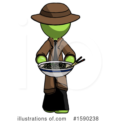Royalty-Free (RF) Green Design Mascot Clipart Illustration by Leo Blanchette - Stock Sample #1590238