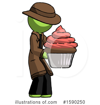 Royalty-Free (RF) Green Design Mascot Clipart Illustration by Leo Blanchette - Stock Sample #1590250