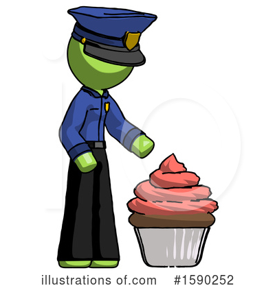 Royalty-Free (RF) Green Design Mascot Clipart Illustration by Leo Blanchette - Stock Sample #1590252