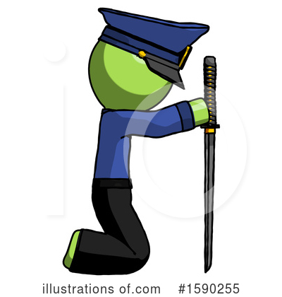 Royalty-Free (RF) Green Design Mascot Clipart Illustration by Leo Blanchette - Stock Sample #1590255