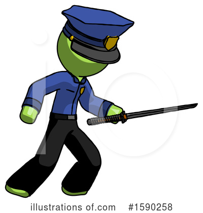 Royalty-Free (RF) Green Design Mascot Clipart Illustration by Leo Blanchette - Stock Sample #1590258
