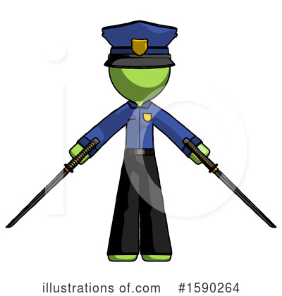 Royalty-Free (RF) Green Design Mascot Clipart Illustration by Leo Blanchette - Stock Sample #1590264