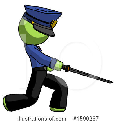 Royalty-Free (RF) Green Design Mascot Clipart Illustration by Leo Blanchette - Stock Sample #1590267