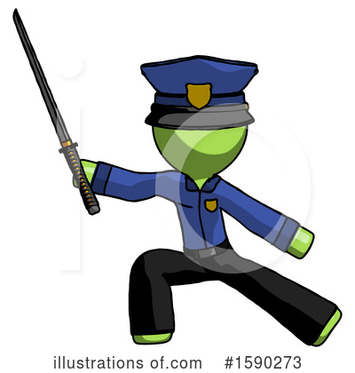 Royalty-Free (RF) Green Design Mascot Clipart Illustration by Leo Blanchette - Stock Sample #1590273