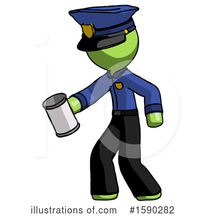 Royalty-Free (RF) Green Design Mascot Clipart Illustration by Leo Blanchette - Stock Sample #1590282