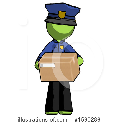 Royalty-Free (RF) Green Design Mascot Clipart Illustration by Leo Blanchette - Stock Sample #1590286