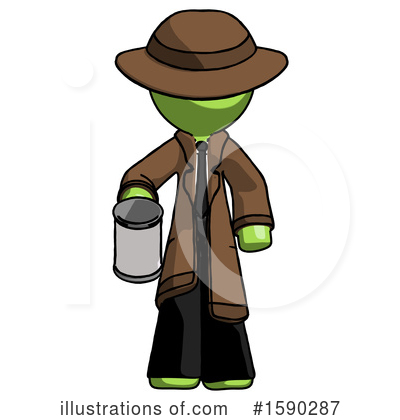 Royalty-Free (RF) Green Design Mascot Clipart Illustration by Leo Blanchette - Stock Sample #1590287