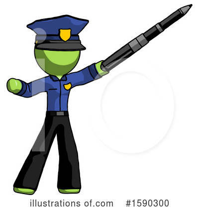 Royalty-Free (RF) Green Design Mascot Clipart Illustration by Leo Blanchette - Stock Sample #1590300