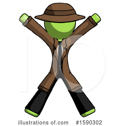 Royalty-Free (RF) Green Design Mascot Clipart Illustration by Leo Blanchette - Stock Sample #1590302