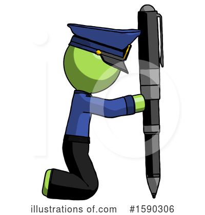 Royalty-Free (RF) Green Design Mascot Clipart Illustration by Leo Blanchette - Stock Sample #1590306