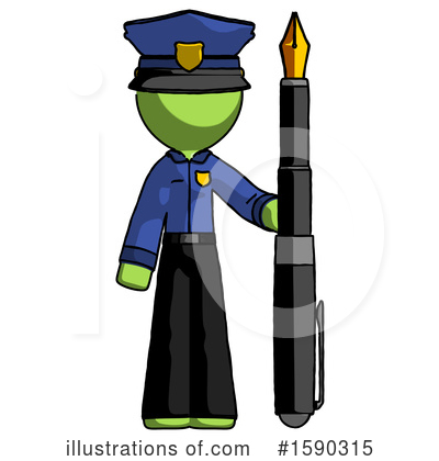 Royalty-Free (RF) Green Design Mascot Clipart Illustration by Leo Blanchette - Stock Sample #1590315
