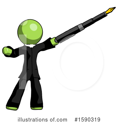 Royalty-Free (RF) Green Design Mascot Clipart Illustration by Leo Blanchette - Stock Sample #1590319