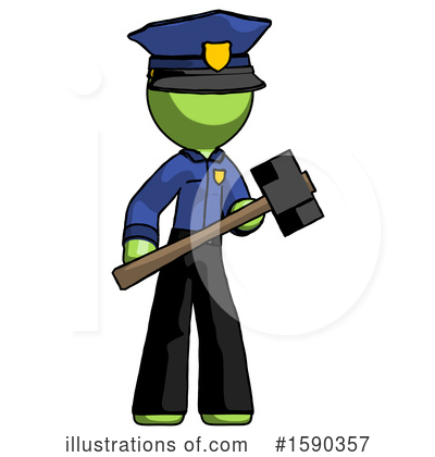 Royalty-Free (RF) Green Design Mascot Clipart Illustration by Leo Blanchette - Stock Sample #1590357