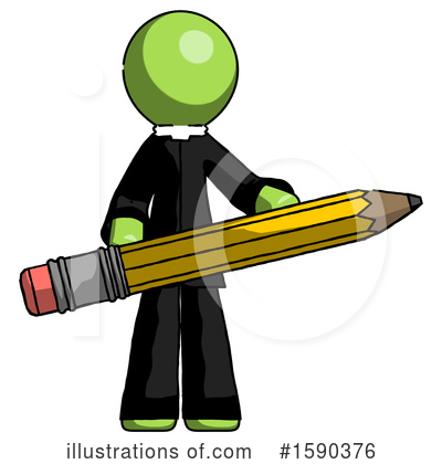 Royalty-Free (RF) Green Design Mascot Clipart Illustration by Leo Blanchette - Stock Sample #1590376
